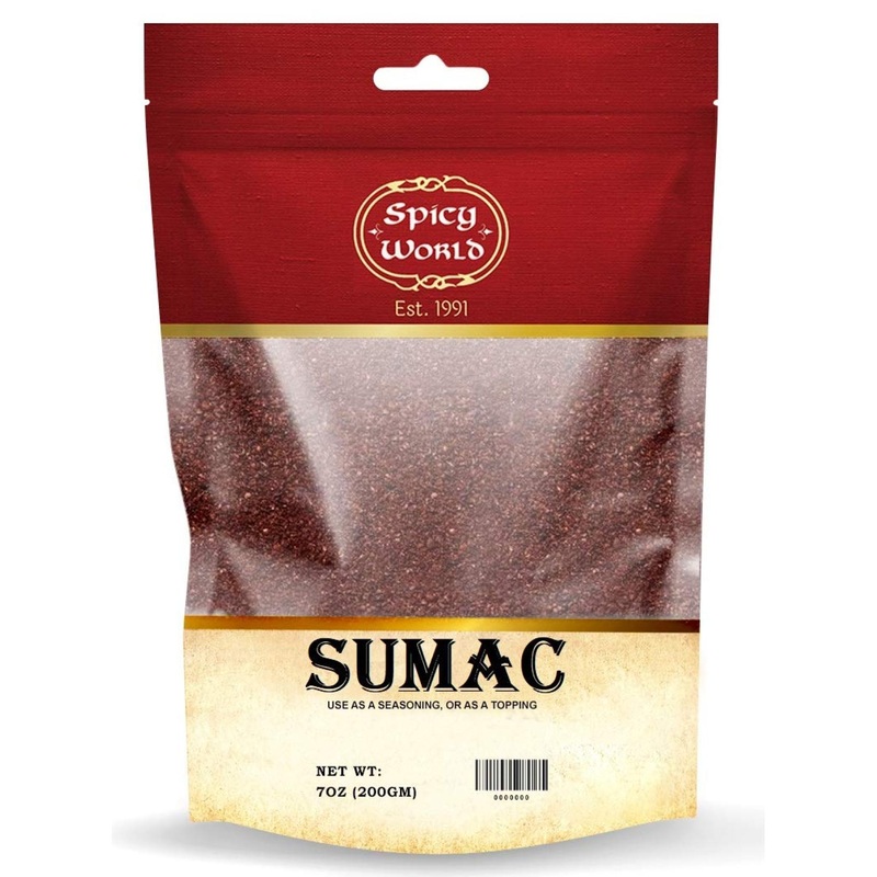 Spicy World Sumac Spice Powder 7oz Bag – Ground Sumac Seasoning (Pack of 1)