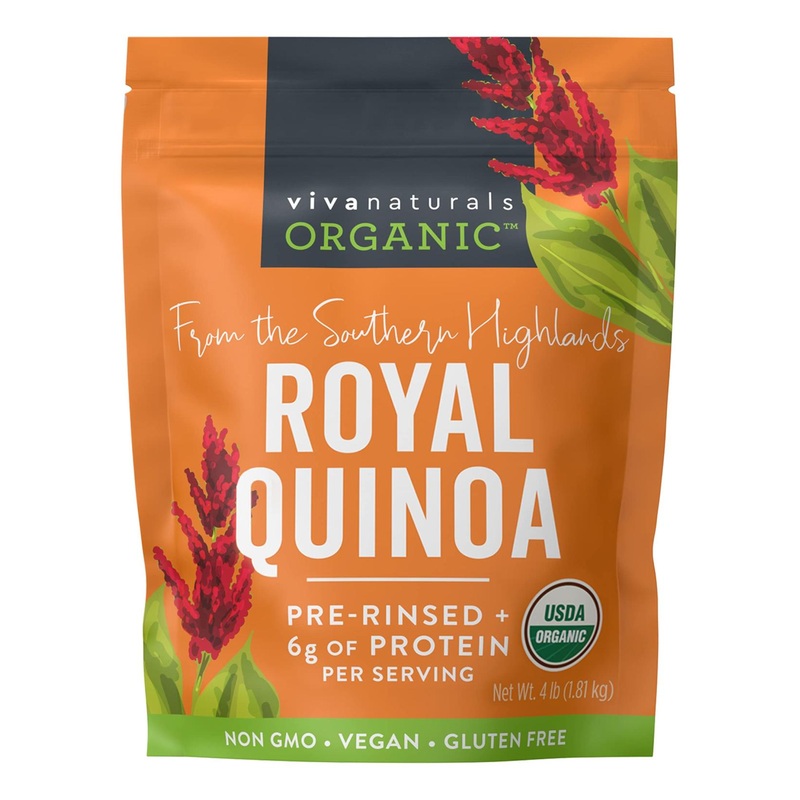 Viva Naturals Organic Quinoa – 100% Royal Bolivian Whole Grain (4 lbs) – Premium Superfood