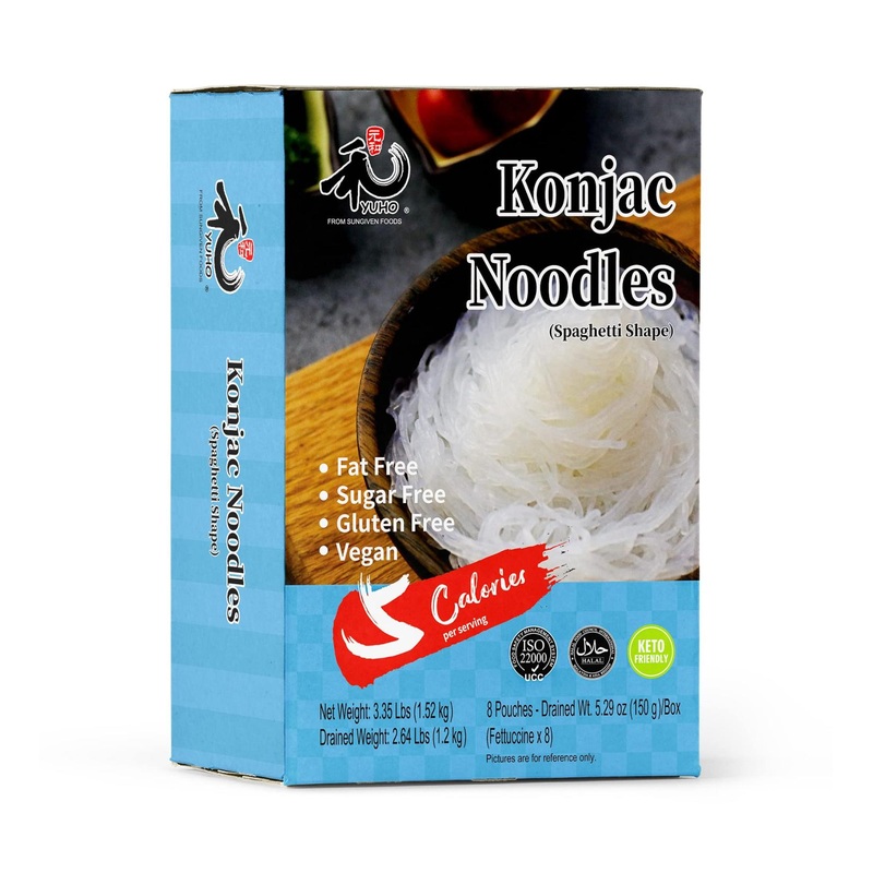 YUHO Shirataki Konjac Angel Hair Pasta – 8 Pack, Vegan, Low Calorie, Gluten Free, Fat Free, Keto Friendly, Holiday Gifts, Healthy Diet – 53.61 Oz (1520 g)