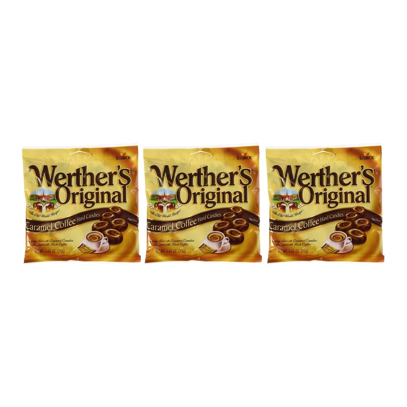 Werther’s Original Caramel Coffee Hard Candies – 2.65 oz | 3 Pack | Delicious Caramel Treats for Coffee Lovers – International Shipping Available