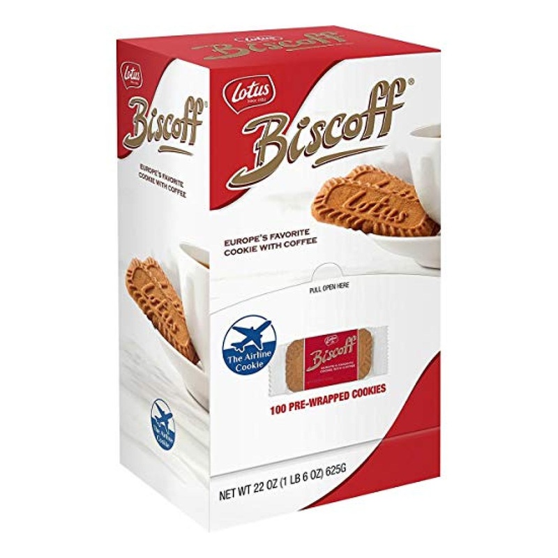 Lotus Biscoff Caramelized Biscuit Cookies – 100 Count Dispenser Box – Individually Wrapped Vegan Cookies – 0.2 oz Each (Pack of 1)