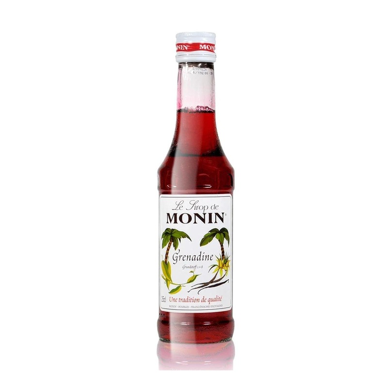Monin Grenadine Syrup 250ml – Authentic Grenadine Flavor | Pack of 1